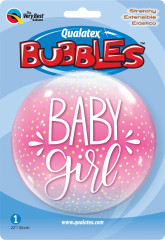 BALAO 22" BUBBLE SIMPLES PC1 BABY GIRL PINK & CONFETTI DOTS