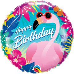 BALAO 18" REDONDO PC1 BDAY TROPICAL FLAMINGO