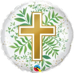 BALAO 18" REDONDO PC1 GOLDEN CROSS & GREENERY