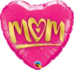 BALAO 09" CORACAO SOLTO M(HEART)M GOLD