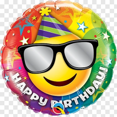 BALAO 09" REDONDO SOLTO BDAY SMILE