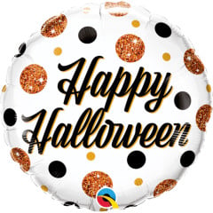 BALAO 09" REDONDO SOLTO HALLOWEEN SPARKLY DOTS