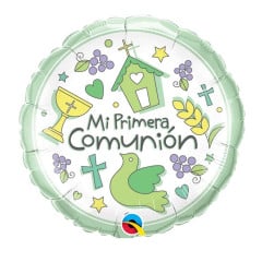 BALAO 09" REDONDO SOLTO MI PRIMERA COMUNION SYMBOLS