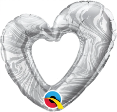 BALAO 14" SHAPE SOLTO MINI OPEN MARBLE HEART SILVER