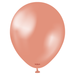 BALAO 5" R METALLIC ROSE GOLD 50 UNID