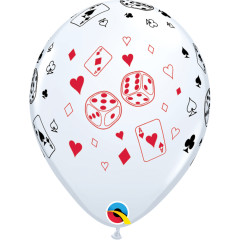BALAO 11" R BRANCO PC50 CARDS & DICE