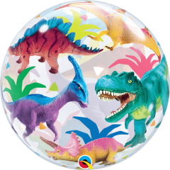 BALAO 22" BUBBLE SIMPLES PC1 COLORFUL DINOSAURS - DINOSSAUROS
