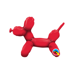 BALAO 14" SHAPE SOLTO BALLOON DOG RED