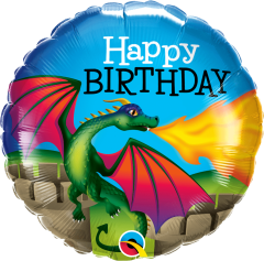 BALAO 18" REDONDO PC1 BDAY MYTHICAL DRAGON