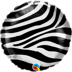 BALAO 18" REDONDO PC1 ZEBRA STRIPES PATTERN