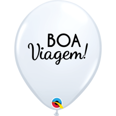BALAO R QUALATEX 11" ESTAMPADO - PACOTE FESTIVO  COM 6 UNIDADES - BOA VIAGEM!