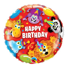 BALAO 18" REDONDO PC1 BDAY PARTY ANIMALS