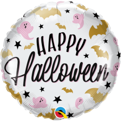 BALAO 18" REDONDO PC1 HALLOWEEN GLAM BATS & GHOSTS