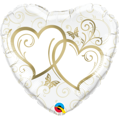 BALAO 18" CORACAO PC1 ENTWINED HEARTS GOLD