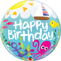 BALAO 22" BUBBLE SIMPLES PC1 BDAY MARITIME FUN