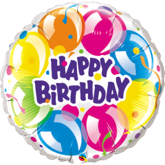 BALAO 36" REDONDO PC1 BDAY SPARKLING BALLOONS