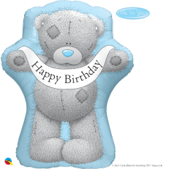 BALAO 36" SHAPE PC1 TATTY TEDDY BDAY BANNER