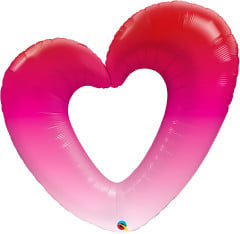 BALAO 42" SHAPE PC1 PINK OMBRE HEART
