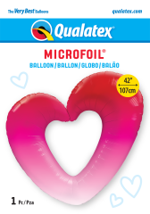BALAO 42" SHAPE PC1 PINK OMBRE HEART