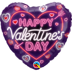 BALAO 18" CORACAO PC1 VALENTINE'S DAY NEON GLOW