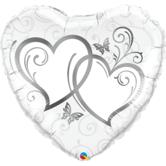 BALAO 36" CORACAO PC1 ENTWINED HEARTS SILVER