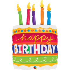 BALAO 35" SHAPE PC1 BDAY CAKE & CANDLES