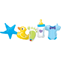 QUALATEX GARLAND BALLOON BABY BOY GARLAND