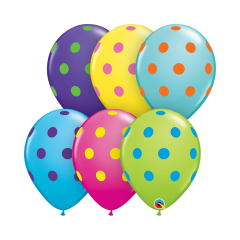 BALAO QUALATEX 11" ESTAMPADO - PACOTE FESTIVO  COM 6 UNIDADES - POA COLORIDO