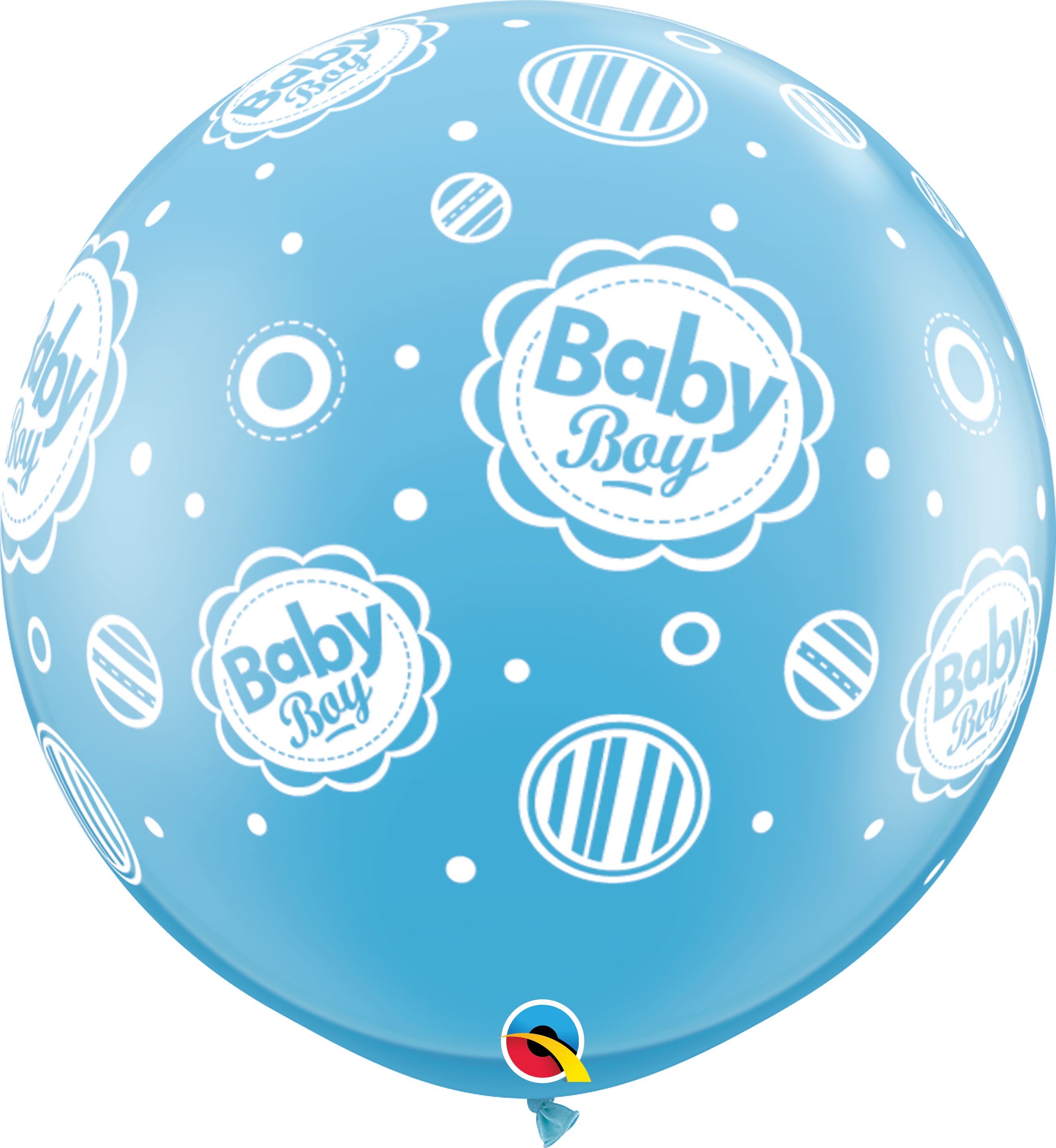 BALAO 3' R AZUL CLARO PC2 BABY BOY DOTS-A-RND