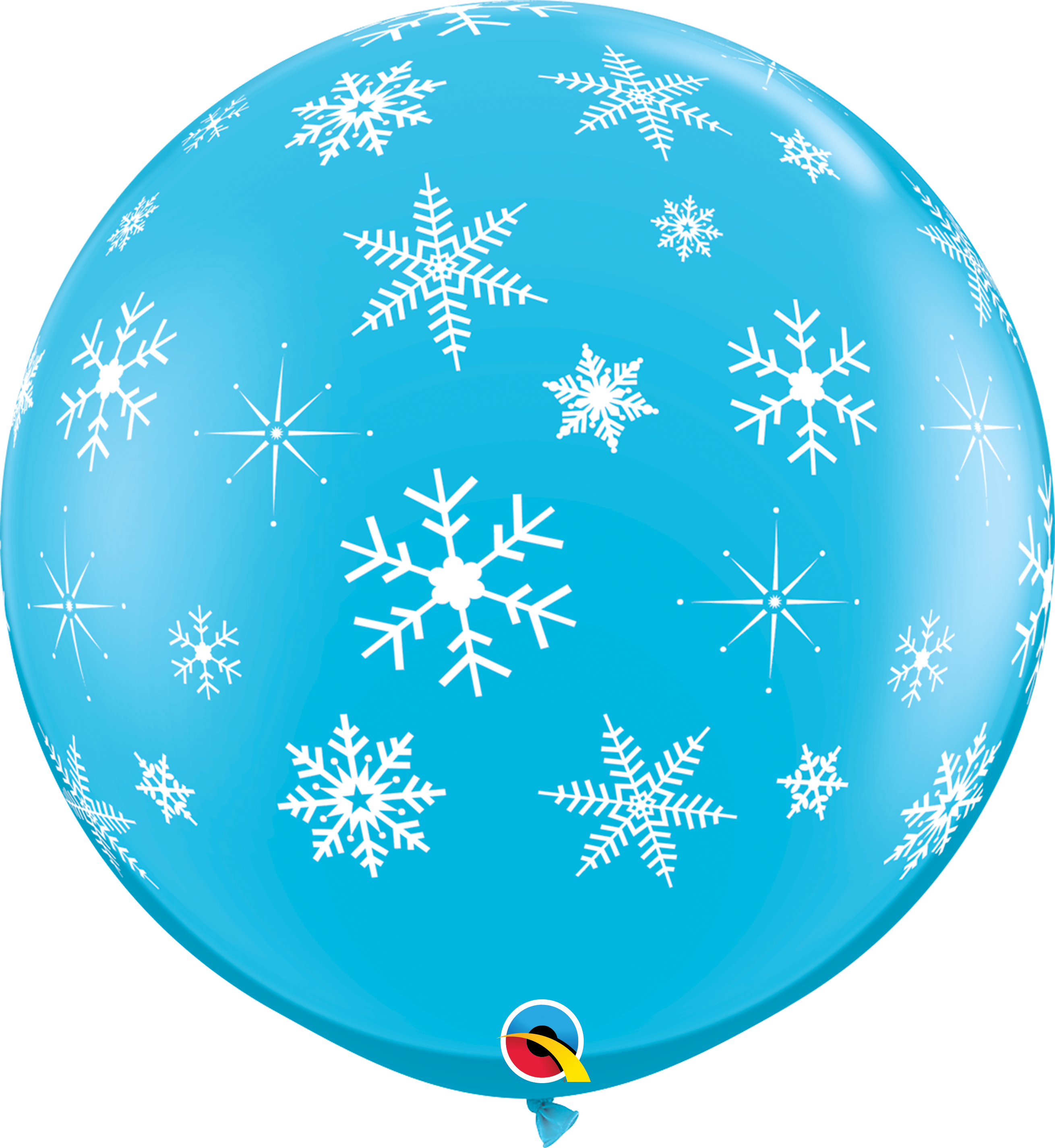 BALAO 3' R AZUL OVO PC2 SNOWFLAKES & SPARKLES-A-RND