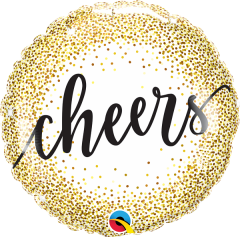 BALAO 18" REDONDO PC1 CHEERS-PONTOS E OURO