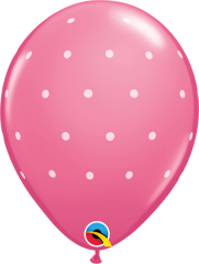BALAO 11" R ROSA MEX PC50 PONTOS POLKA PEQUENOS