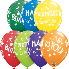 BALAO 11" R SORT CARNAVAL PC50 HAPPY BIRTHDAY TO YOU!-NOTAS