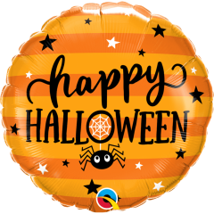 BALAO 18" REDONDO PC1 HALLOWEEN SPIDER & STARS