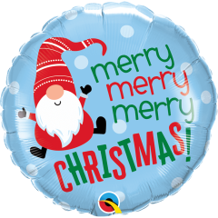 BALAO 18" REDONDO PC1 MERRY CHRISTMAS GNOME