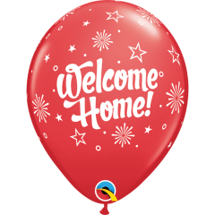 BALAO QUALATEX 11" ESTAMPADO - PACOTE FESTIVO COLORIDO COM 6 UNIDADES - WELCOME HOME - BEM VINDO