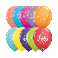 BALAO QUALATEX 11" ESTAMPADO - PACOTE FESTIVO COM 6 UNIDADES - HAPPY RETIREMENT - FELIZ APOSENTADORIA