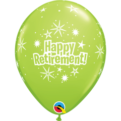 BALAO QUALATEX 11" ESTAMPADO - PACOTE FESTIVO COM 6 UNIDADES - HAPPY RETIREMENT - FELIZ APOSENTADORIA
