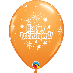 BALAO QUALATEX 11" ESTAMPADO - PACOTE FESTIVO COM 6 UNIDADES - HAPPY RETIREMENT - FELIZ APOSENTADORIA