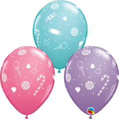 BALAO 11" R SORT ESP PC50 CANDIES & CONFETTI