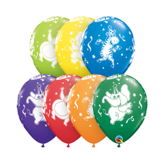 BALAO 11" R SORT CARNAVAL PC50 PARTY ANIMALS