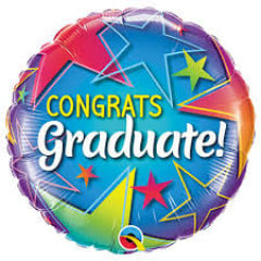 BALAO 18" REDONDO PC1 CONGRATS GRADUATE! STARS