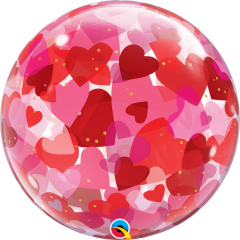 BALAO 22" BUBBLE SIMPLES PC1 I LOVE YOU PAPER HEARTS