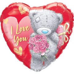 BALAO 18" CORACAO PC1 TATTY TEDDY I LOVE YOU BOUQUET