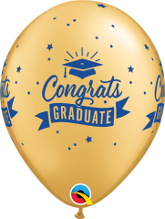 BALAO 11" R OURO PC50 CONGRATS GRADUATE BANDEIRA