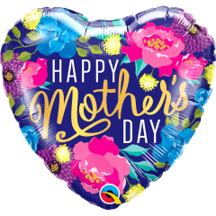 BALAO 18" CORACAO PC1 MOTHER'S DAY COLORFUL PEONIES