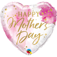 BALAO 18" CORACAO PC1 MOTHER'S DAY PINK WATERCOLOR