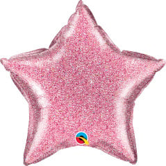 BALAO 20" ESTRELA PC1 GLITTERGRAPHIC PINK