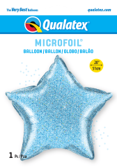 BALAO 20" ESTRELA PC1 GLITTERGRAPHIC LIGHT BLUE