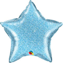 BALAO 20" ESTRELA PC1 GLITTERGRAPHIC LIGHT BLUE